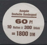 Bund 0917    60 Pf   Verschluss- Stangendeckel  der  300er Rolle