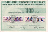 DSH Förderungszertifikat - 1979    10 DM  - Sportmarken ESST Bonn