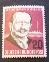 Bund 0266  20 Pf   100. Geburtstag von Albert Ballin