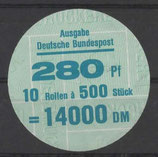 Bund 1142  280 Pf   Verschluss- Stangendeckel  der  500er Rolle