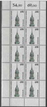 Bund 1860 Kleinbogen  690 Pf  Hamburger Michel