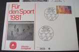 Berlin 0645f FDC Für den Sport 1981  ESST Berlin