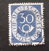 Bund 0132     30 Pf  Posthorn  gest