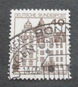 Bund 1037 AI  Burgen und Schlösser  40 Pf - R01 gN  gest.   Alte Fluoreszenz