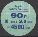 Bund 0997    90 Pf   Verschluss- Stangendeckel  der  500er Rolle