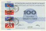 DSH Förderungszertifikat - 1978    100 DM  - Sportmarken