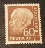 Bund 0262xw 60 Pf Heuss II