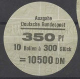 Bund 1407   350 Pf   Verschluss- Stangendeckel