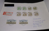 Bund 914 1038 1140 NF und LS  auf R-Brief    -  Zentrierte Vollstempelungen