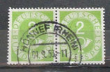 Bund 0123 -wP  2 Pf Posthorn gestempelt