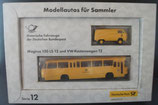 Brekina Serie 012  -  Postbus Magirus und VW T2    Modellautos für Sammler - Deutsche Post
