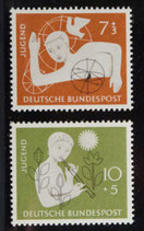 Bund 0232f Jugendmarken 1956  Zuschlagsmarken (2 Werte)