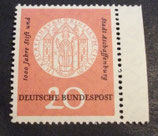 Bund 0255  20 Pf   SRr   1000 Jahre Stift und Stadt Aschaffenburg
