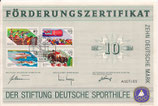 DSH Förderungszertifikat - 1986    10 DM  - Sportmarken