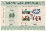 DSH Förderungszertifikat - 1989    10 DM  Berlin