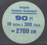 Bund 0997    90 Pf   Verschluss- Stangendeckel  der  300er Rolle