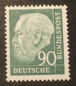 Bund 0265xv 90 Pf Heuss II