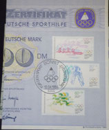 Abschnitt mit Marken eines Förderzertifikates der Deutschen Sporthilfe (DSH)   Abs-005
