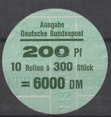 Bund 0920    200 Pf   Verschluss- Stangendeckel  der  300er Rolle