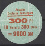 Bund 1143    300 Pf   Verschluss- Stangendeckel  der  300er Rolle