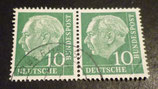 Bund 0183x - 10 Pfg  waagerechtes Paar  gest.