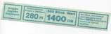 Bund 1142   280 Pf   Banderole R500