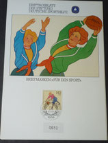Bund 1501 Sportmarke 1991   ESST Bonn auf DSH - Blatt numeriert