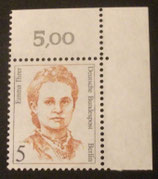 Bund 1405 Emma Ihre  5 Pf   **   Marke vom Eckrand