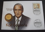 Numisbrief Karl Carstens  - 1 DM
