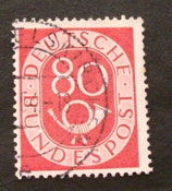 Bund 0137     80 Pf  Posthorn  gest