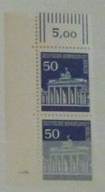 Berlin  289     50 Pf Brandenburger Tor  Bogenware RMvB  **  Dz 1