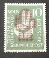 Bund 0239 10 Pf Katholikentag Köln 1956  gest.