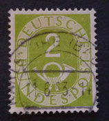 Bund 0123    2 Pf  Posthorn  gest