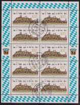 Bund 1856 100 Pf Kleinbogen  1000 Jahre Marktrecht für Freising