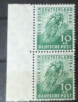 AlliBes 0106f   Radrennen   -  2 Werte im senkr. Paar mit Rand  **