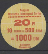 Berlin 0533  -  20 Pf Burgen und Schlösser  - Verschlußteller  Type VI