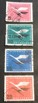 Bund 0205ff   SRl  Lufthansa (4 Werte)  gestempelt