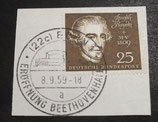 Bund 0318 ex Block 2  - F. J. Haydn auf Briefstück mit SST