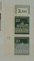 Berlin  287     20 Pf Brandenburger Tor  Bogenware RMvB  **  Dz 12