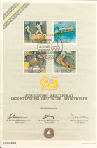 DSH Förderungszertifikat - 1992    25 DM  - Sportmarken