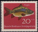 Bund 0414   20 + 10 Pf  Karpfen   ex Jugendmarken 1964 - Fische
