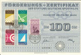 DSH Förderungszertifikat - 1969    100 DM  - Sportmarken