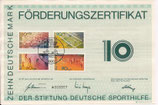 DSH Förderungszertifikat - 1981    10 DM  - Sportmarken