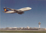 AK Lufthansa Boeing 747  im Landeanflug   - SST aus 1992