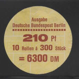 Berlin 0589  -  210 Pf Burgen und Schlösser  - R300er  Verschlußteller  Type Vy