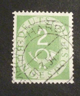 Bund 0123    2 Pf  Posthorn  gest
