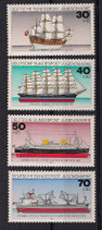 Bund 0929ff   Für  die Jugend  1977  Schiffe  (4 Werte)  **