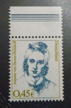 Bund 2295 I  Annette von Droste-Hülshoff    0,45 Euro  **   Plattenfehler
