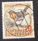 Bund 0275  20 Pf   Naturschutz   Rotkehlchen