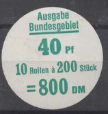 Bund 0915    40 Pf   Verschluss- Stangendeckel  der  200er Rolle